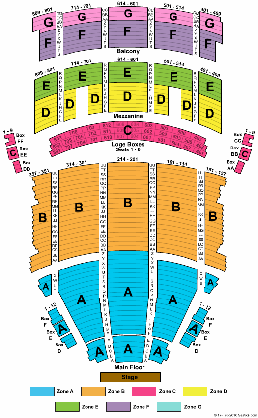 View Seating Map